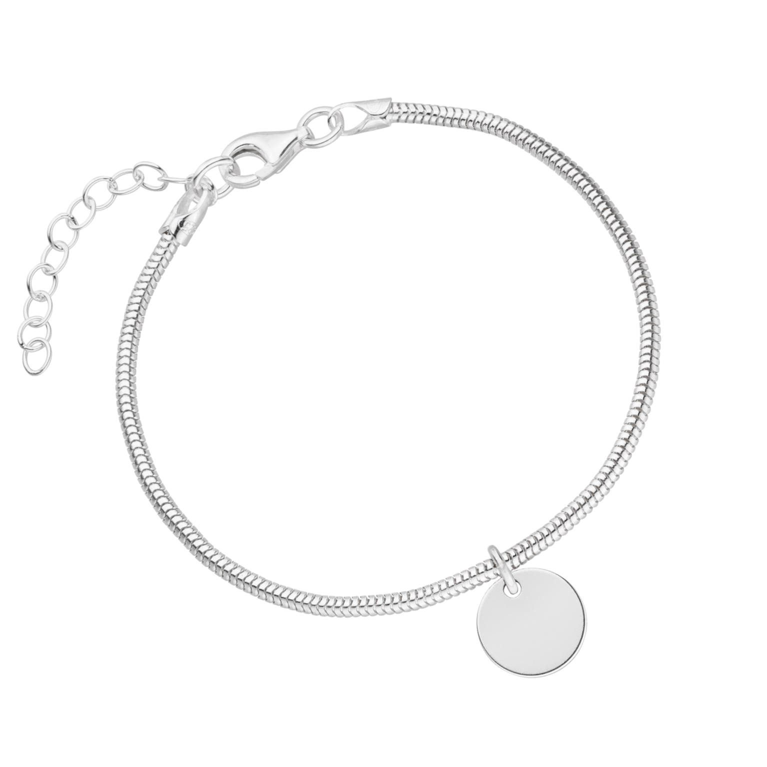 Armband Wunschgravur Schlangenkette 925 Silber