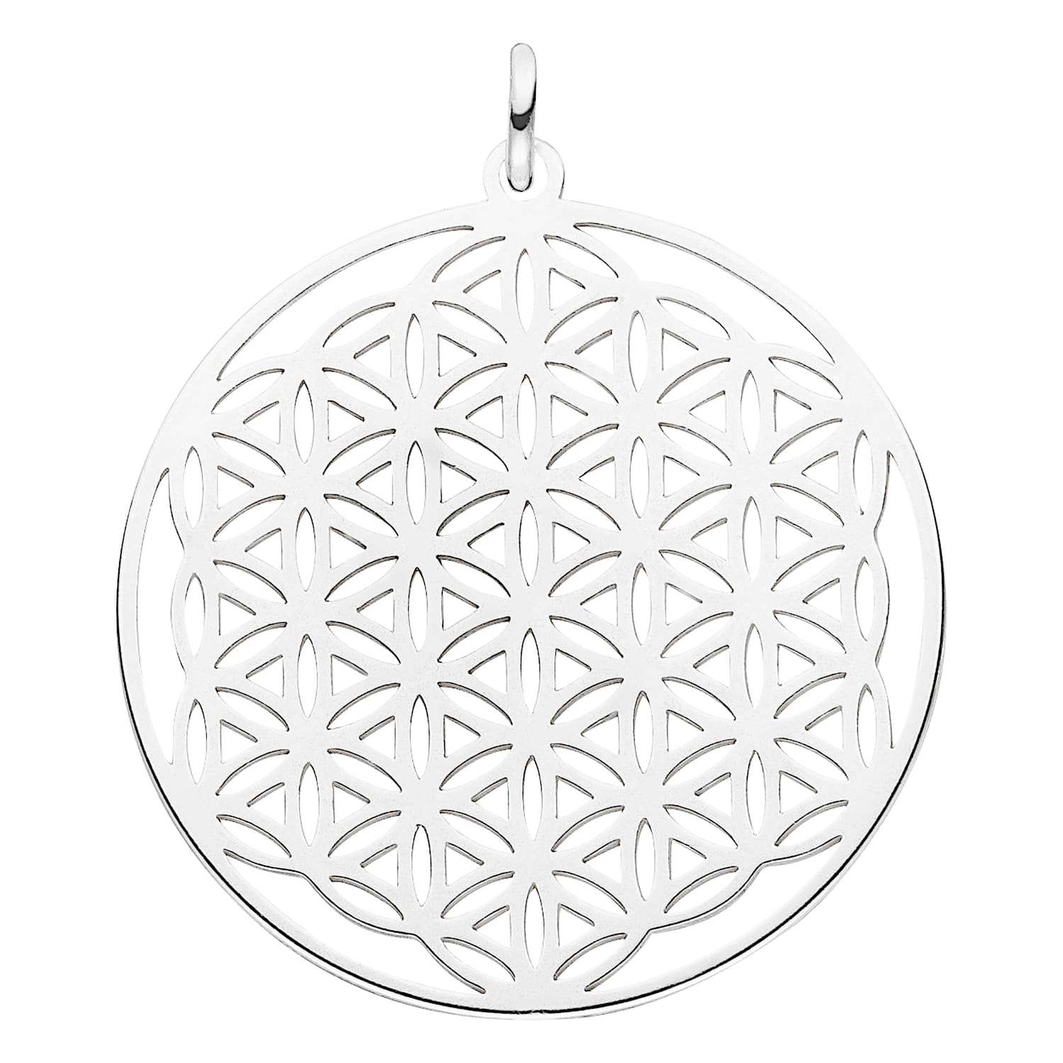 Anhänger Blume des Lebens 925 Silber ø 25 mm Modell 0.7 | Lebensblume Schmuck
