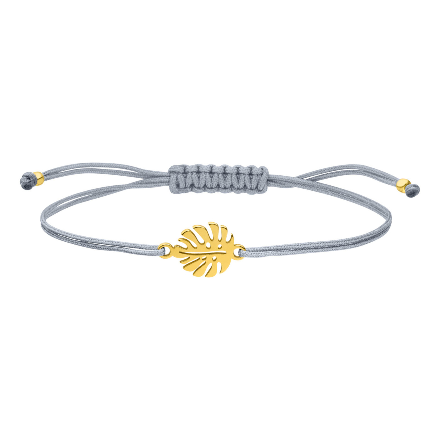 Armband Monstera Blatt 925 Silber vergoldet | Freundschaftsarmband Fensterblatt  Philodendron-C