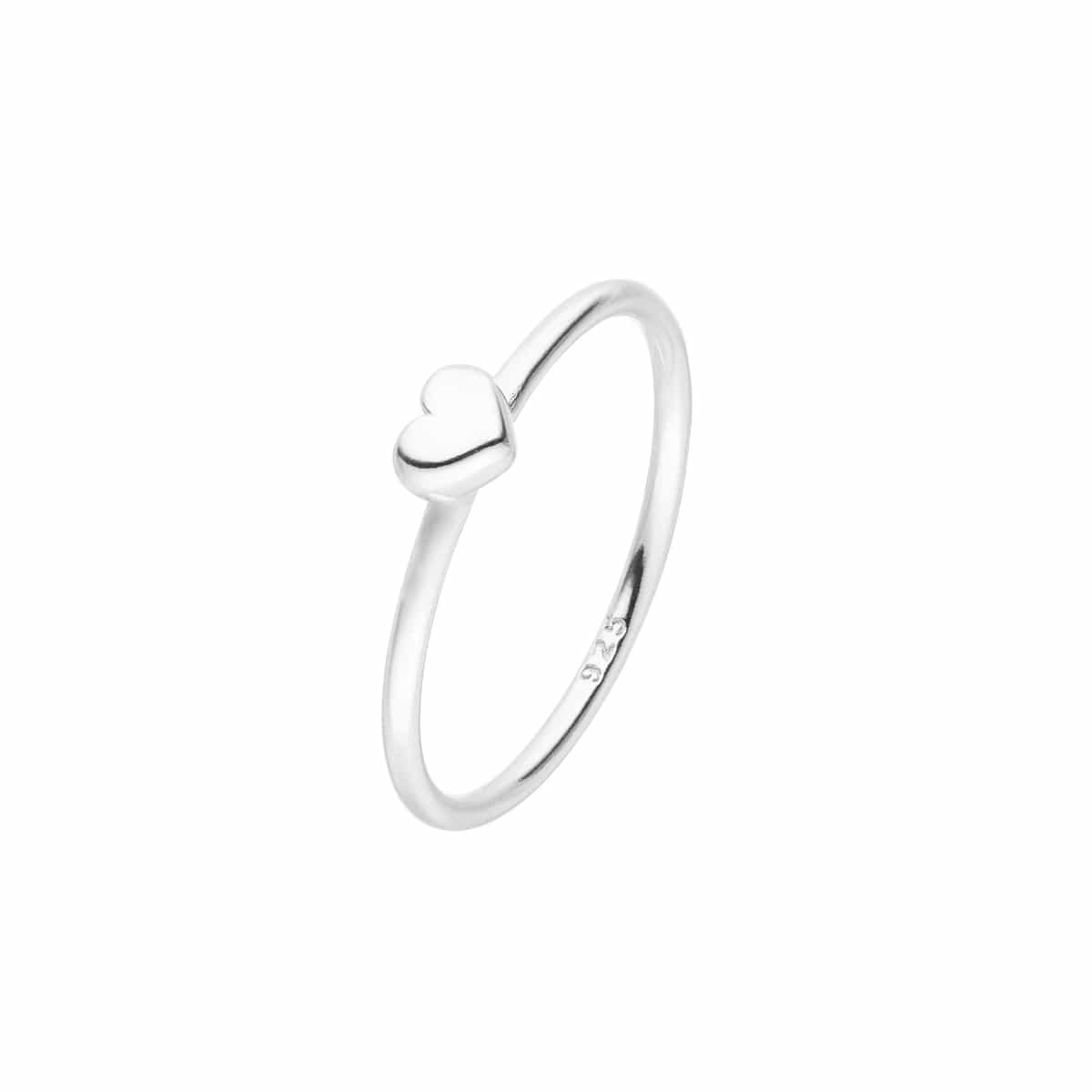 Filigraner Damenring mit Herzmotiv 925 Silber