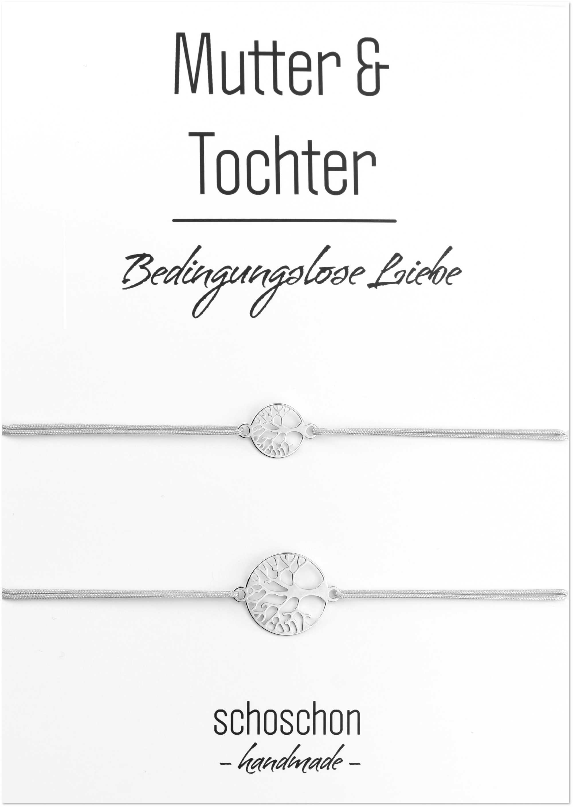 Mutter Tochter Lebensbaum Armband Set 925 Silber | Schmuck Baum des Lebens
