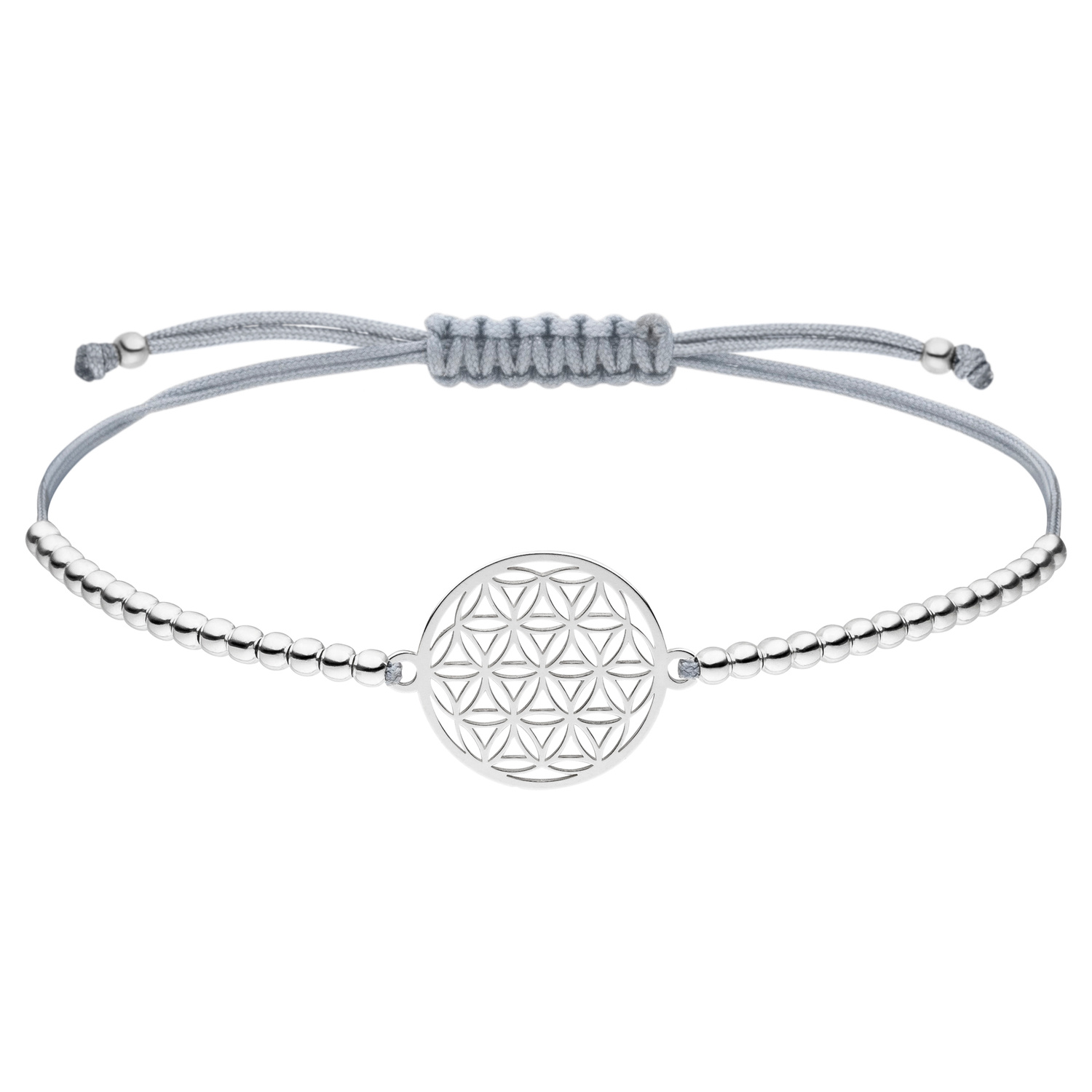 Lebensblume Armband 925 Silber | Kugelarmband Blume des Lebens Schmuck Geschenk