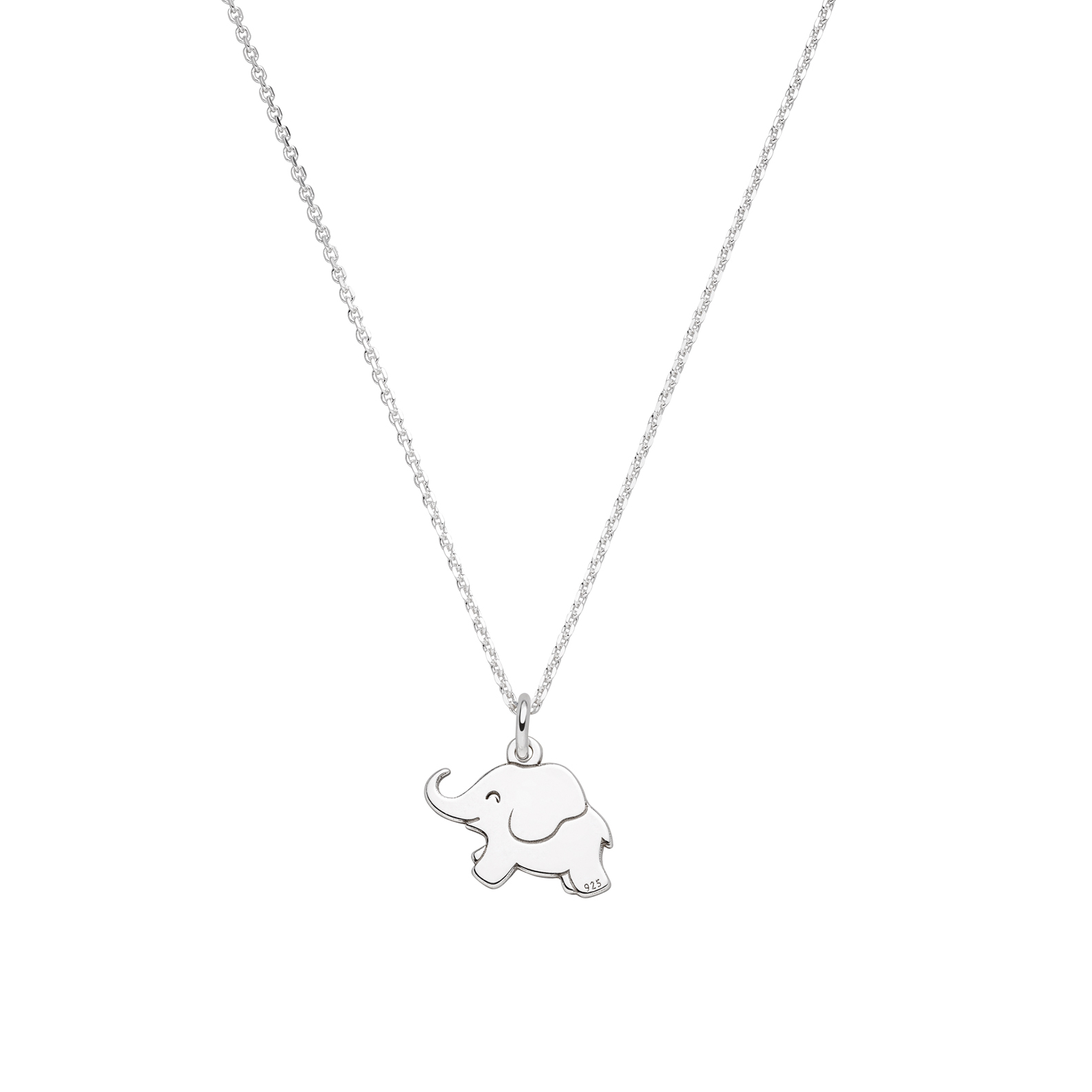 Elefant Halskette 925 Silber niedlicher Baby-Elefant Elefantenbaby Anhänger