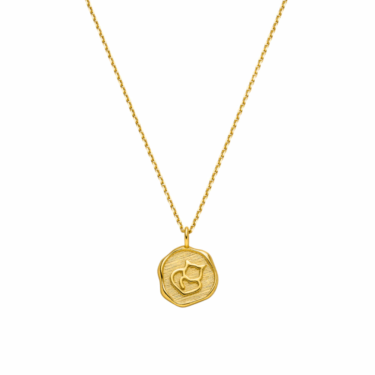 Halskette Katze 925 Silber vergoldet