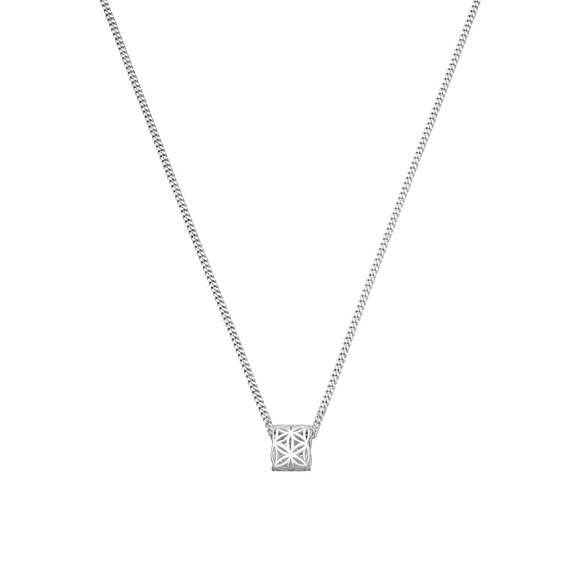 Lebensblume Kreis Ring Panzerkette 925 Silber