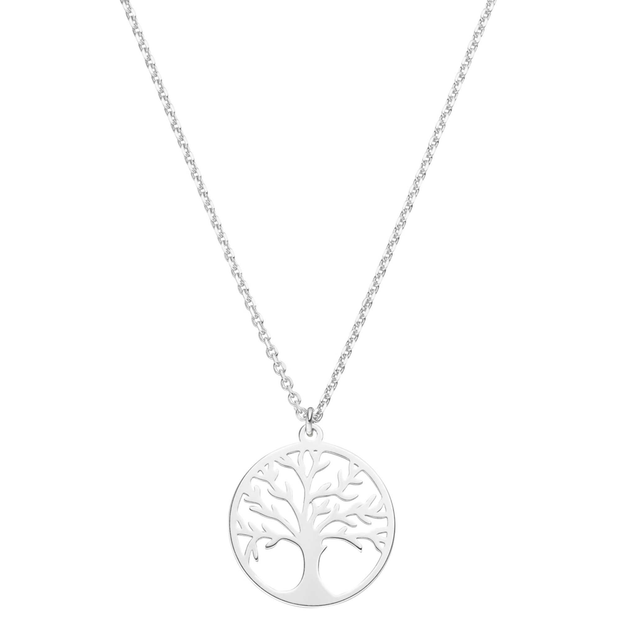 Halskette mit Lebensbaum / Baum des Lebens Anhänger 925 Silber ø 16 mm