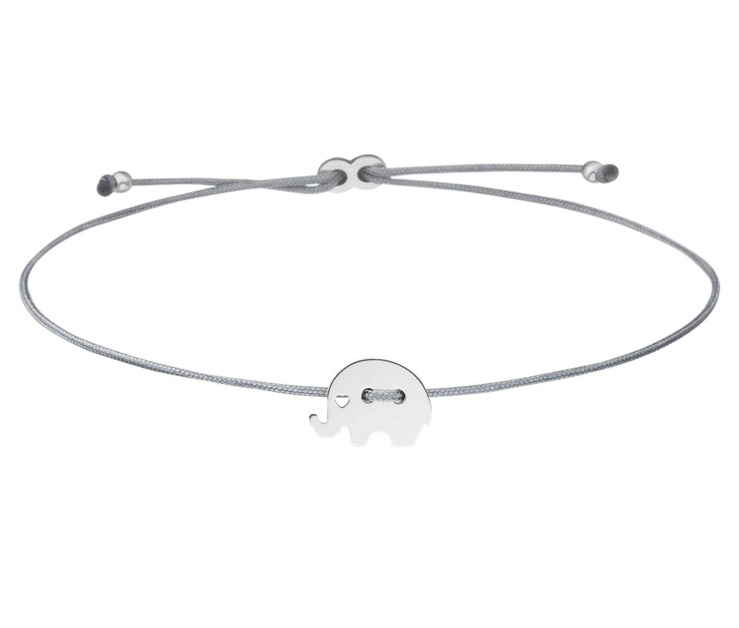 Elefant Armband 925 Silber - Grau