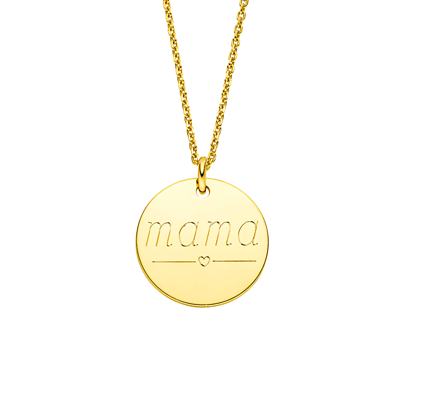 Kette Gravur "Mama"  925 Silber vergoldet - Gravurtext personalisierbar