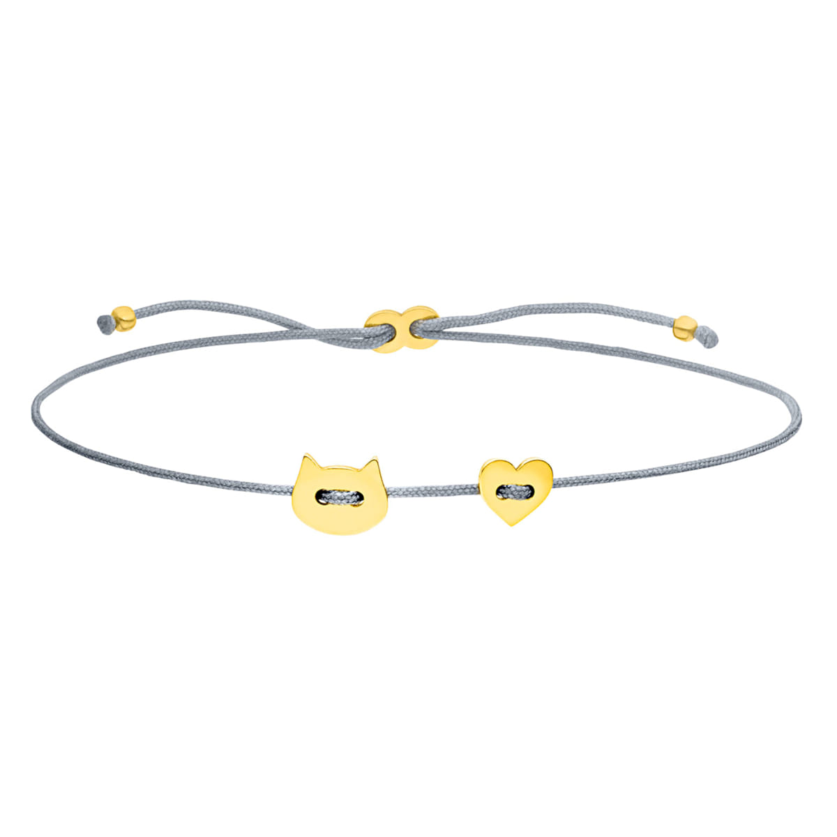 Damen Armband Katze - Herz 925 Silber