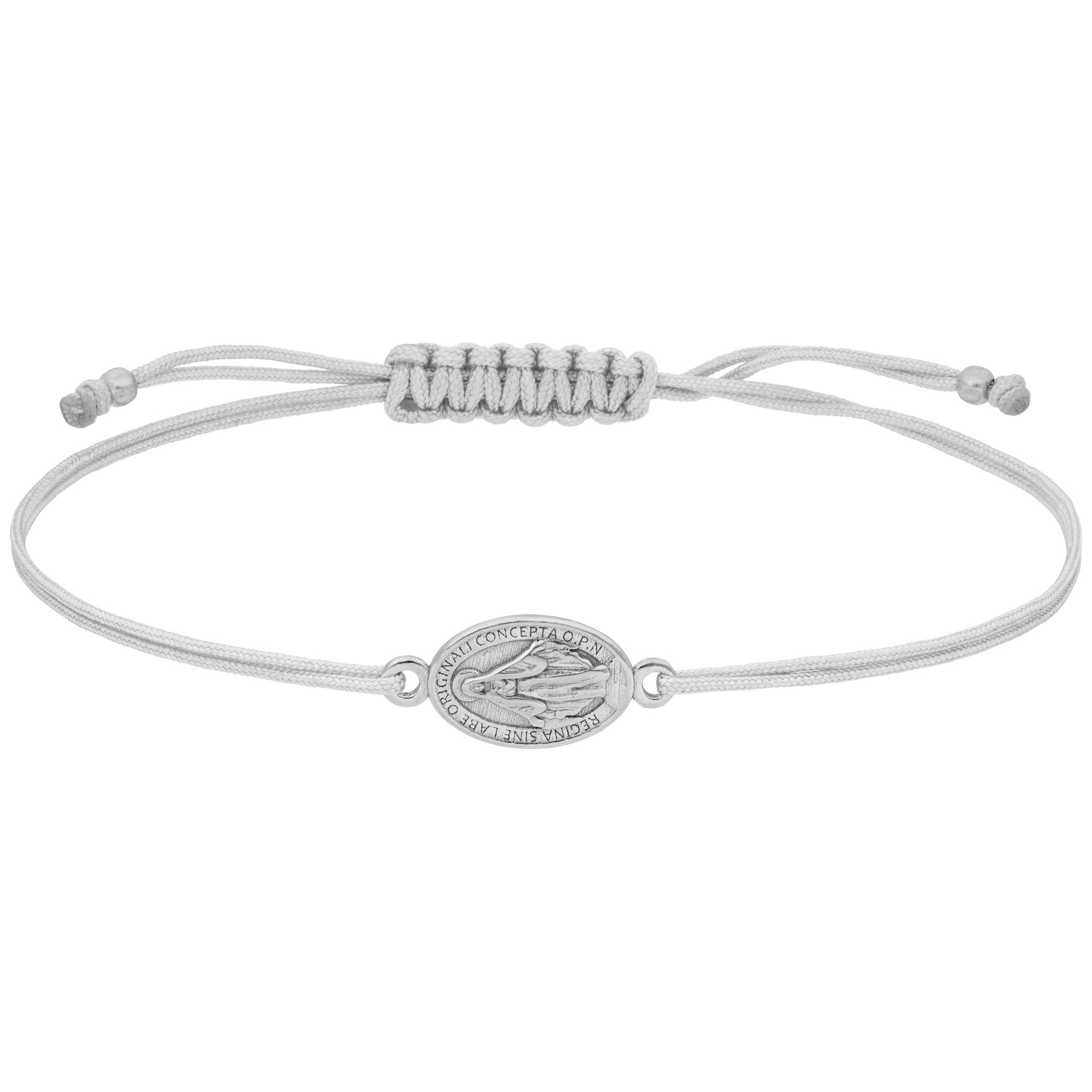 Armband Madonna 925 Silber und Grau - Individualisierbare Geschenkidee Damen