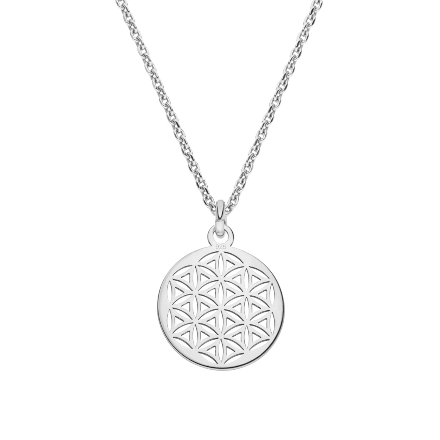 Halskette kleine Lebensblume 925 Silber ø 12 mm | Schmuck Blume des Lebens