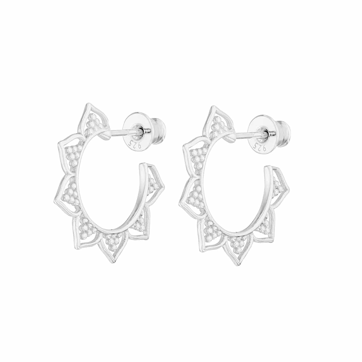 Lotus Creolen 925 Silber