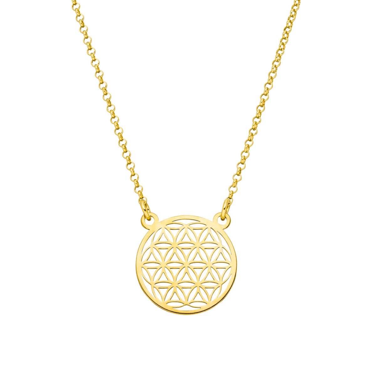 Blume des Lebens Kette 925 Silber vergoldet