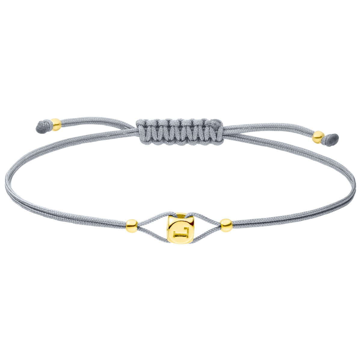 Würfel Armband mit Initial - Bändchen Wunsch Buchstabe