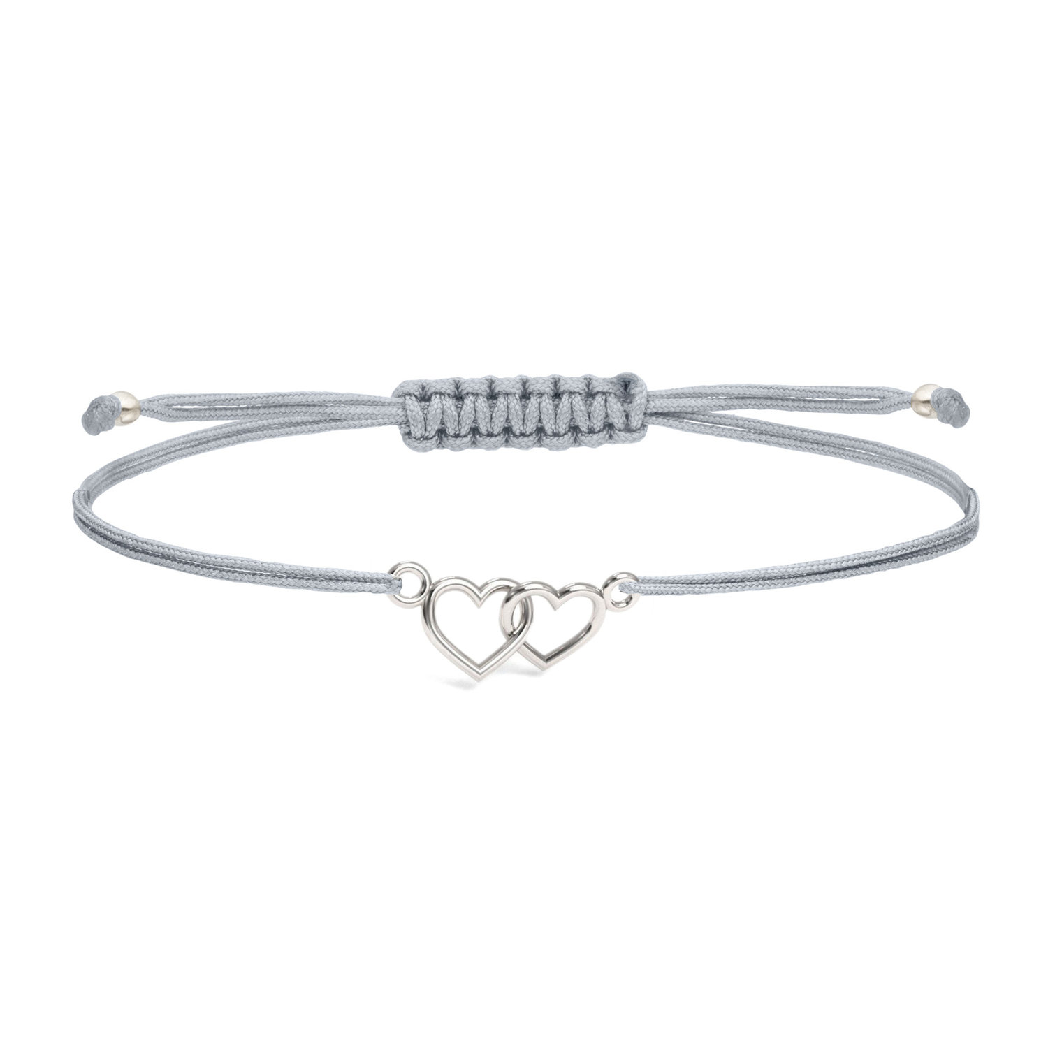 Armband zwei zarte Herzen 925 Silber