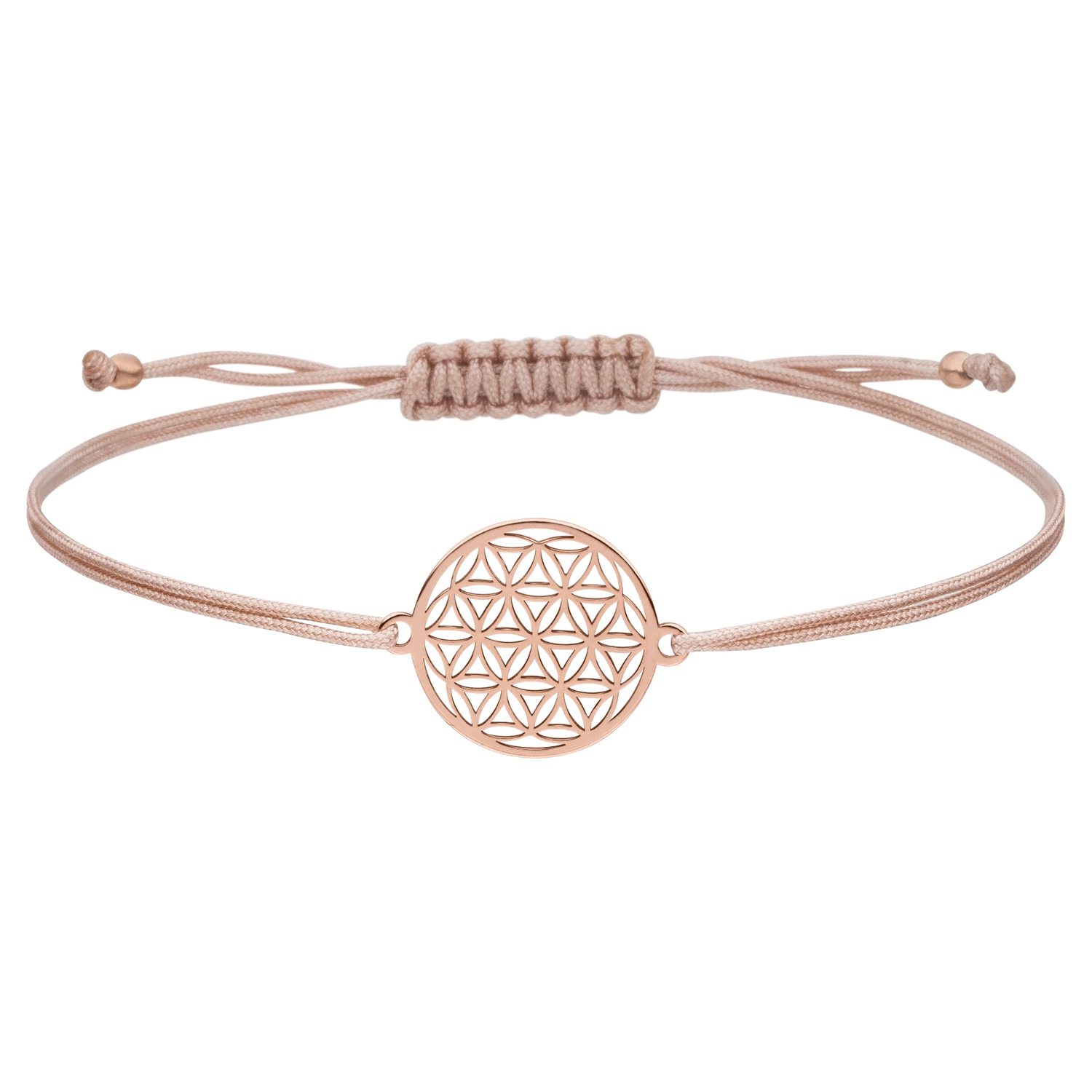 Blume des Lebens Armband 925 Silber rosevergoldet  | Lebensblume Schmuck