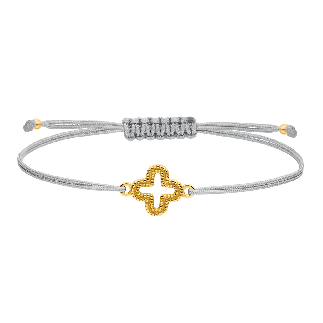 Freundschaftsarmbändchen Kreuz 925 Silber vergoldet