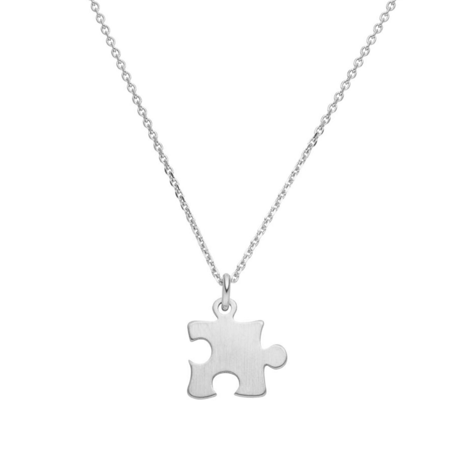 Halskette Puzzleteil 925 Silber | Kette Puzzle Anhänger