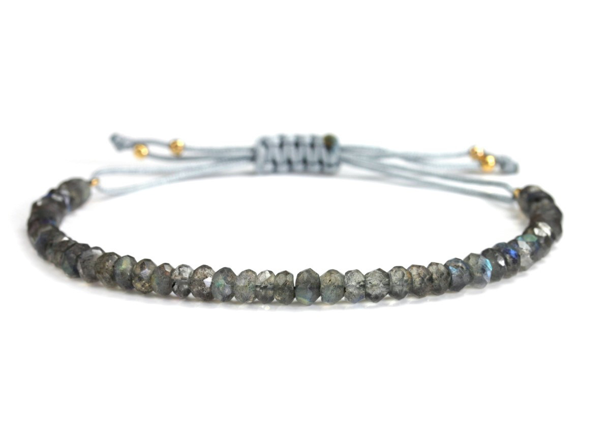 Labradorit Textilarmband