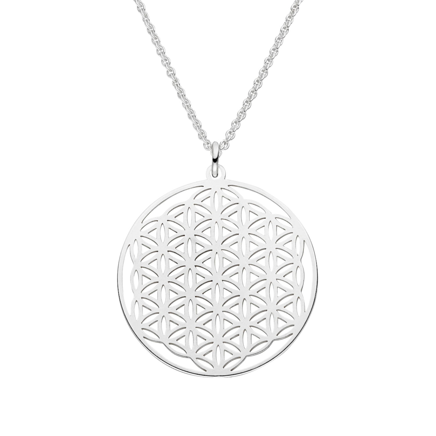 Halskette BLUME DES LEBENS Anhänger  ø 25 mm Modell 0.7 - Lebensblume