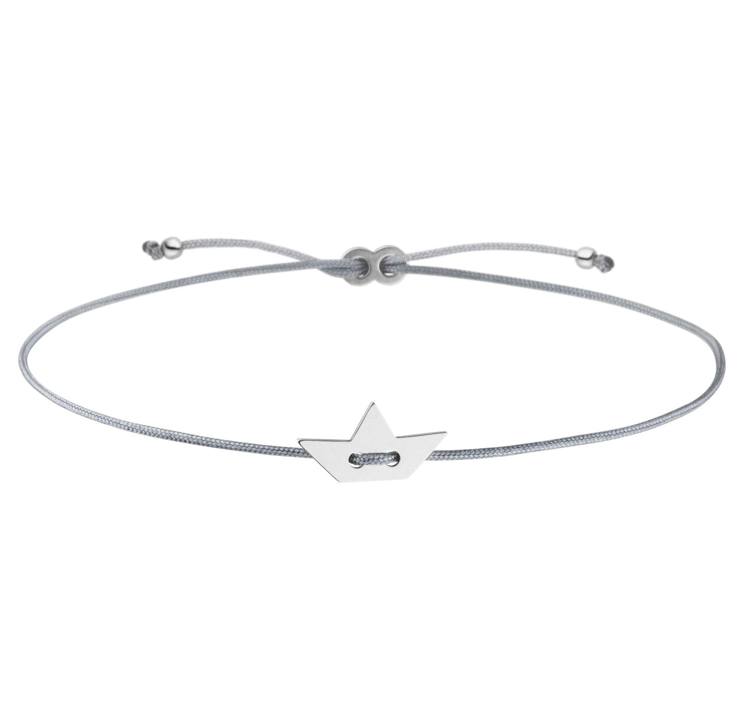 Papierboot Armband 925 Silber | Freunfschaftsarmband Papierschiff