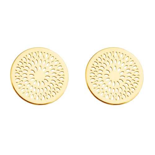 Unendlichkeitsblume Ohrstecker 925 Silber vergoldet | Infinity-Rosette