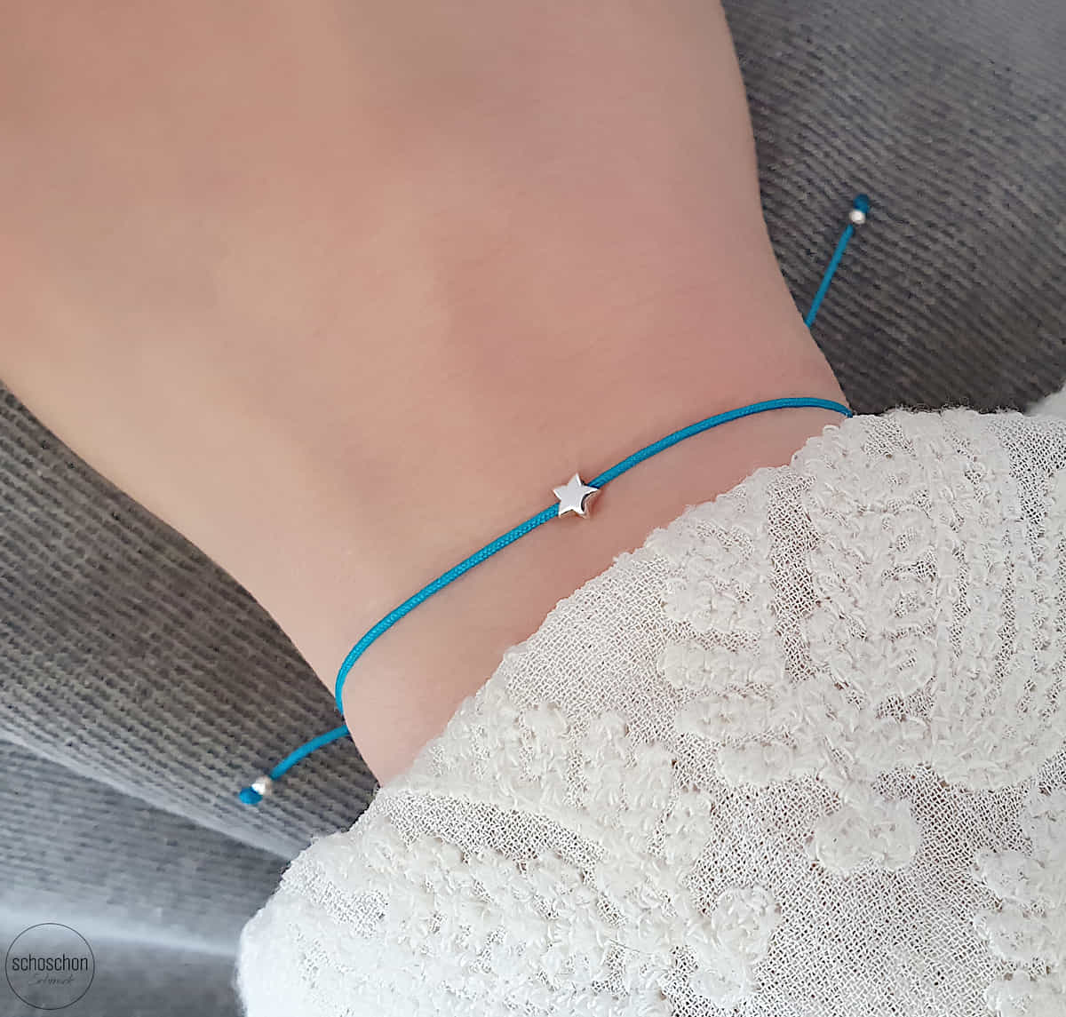 Stern Armband Minimalistisch 925 Silber -Türkis