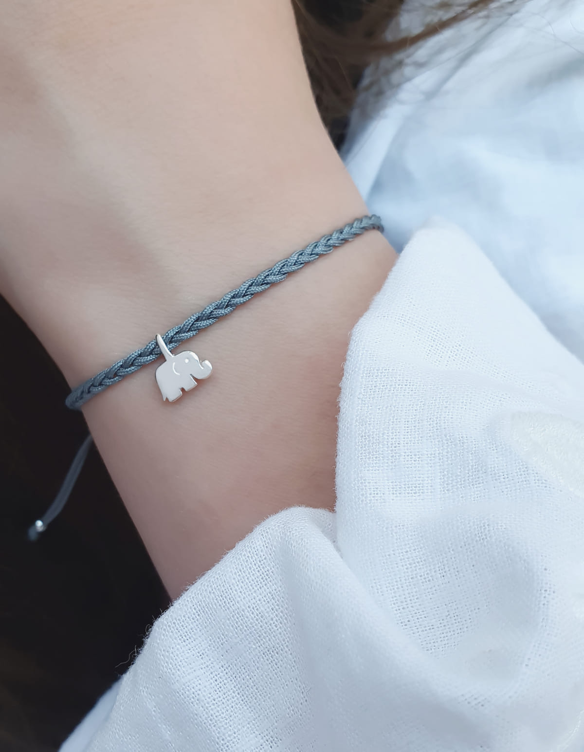 Elefant Armband Geflecht Minimalistisch