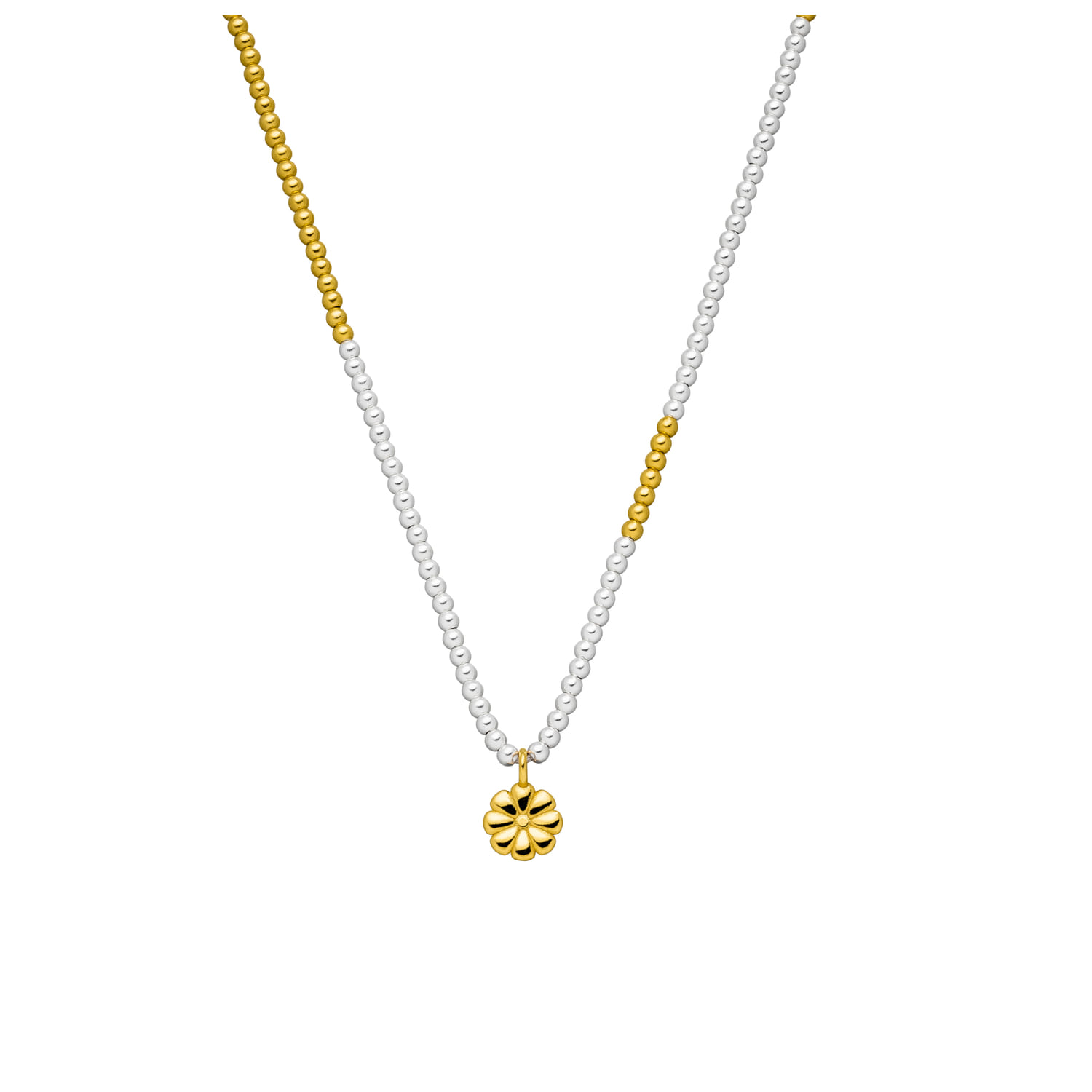 Gänseblümchen Perlenhalskette bicolor