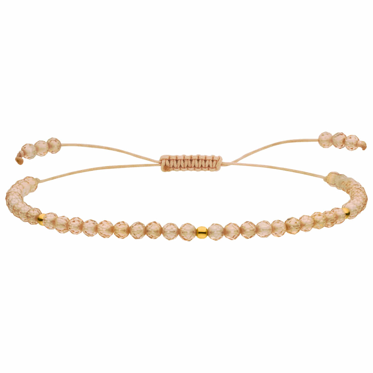 Zirkonia Armband Beige - Verstellbare Länge