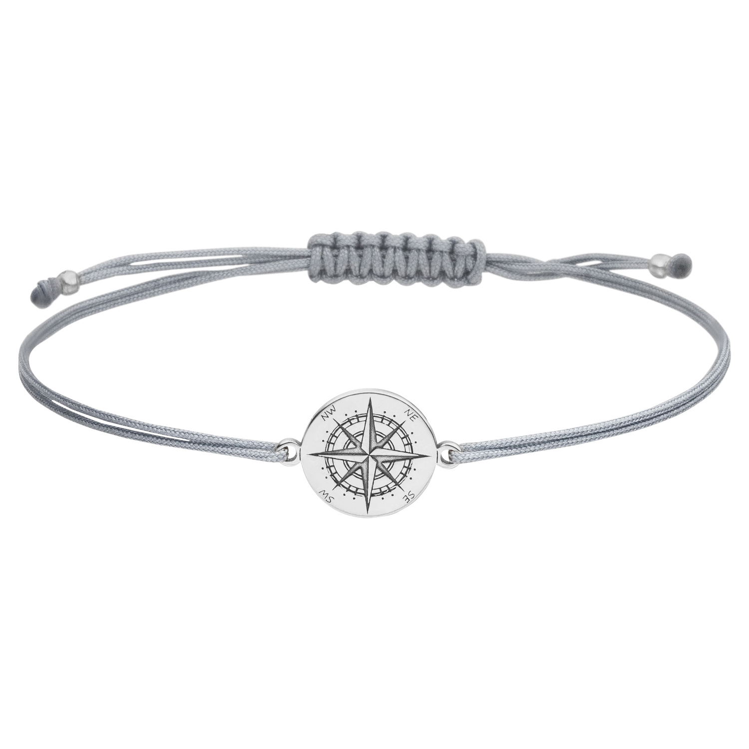 Armband Kompass 925 Silber | Windrose Himmelsrichtungen