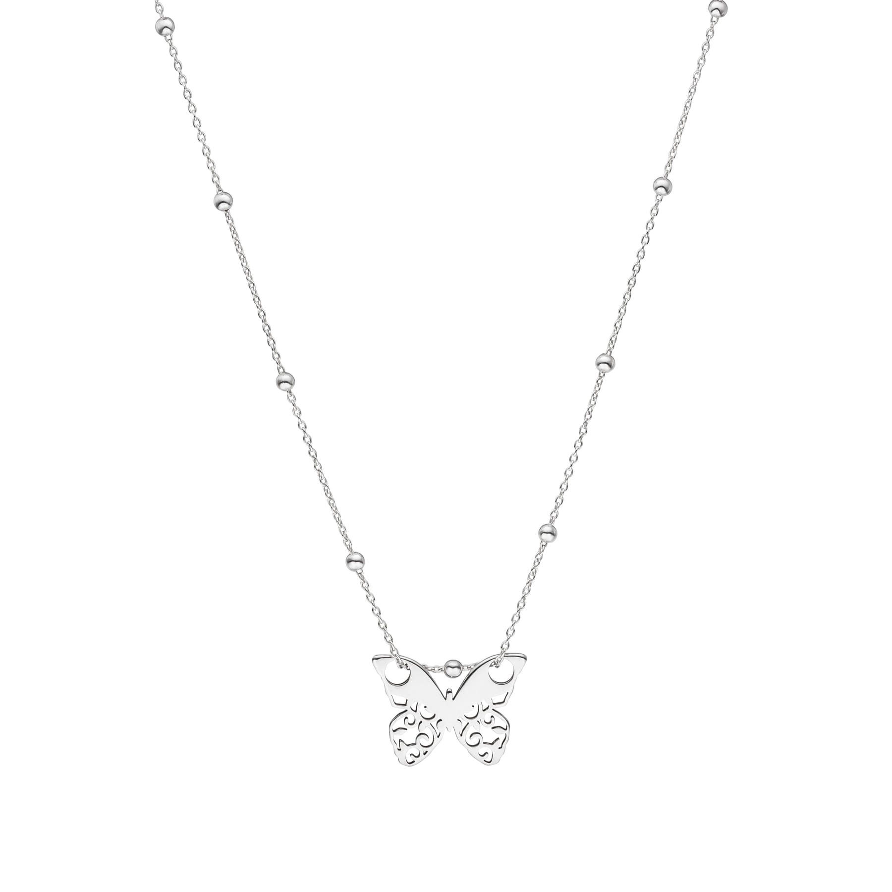 Schmetterling Kügelchen Kette 925 Silber