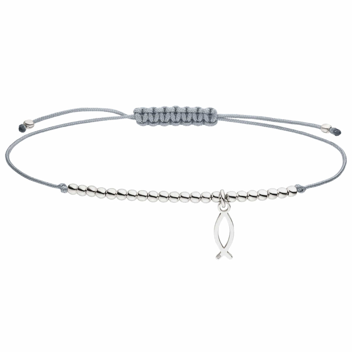 Kügelchen Armband Fisch-Symbol 925 Silber