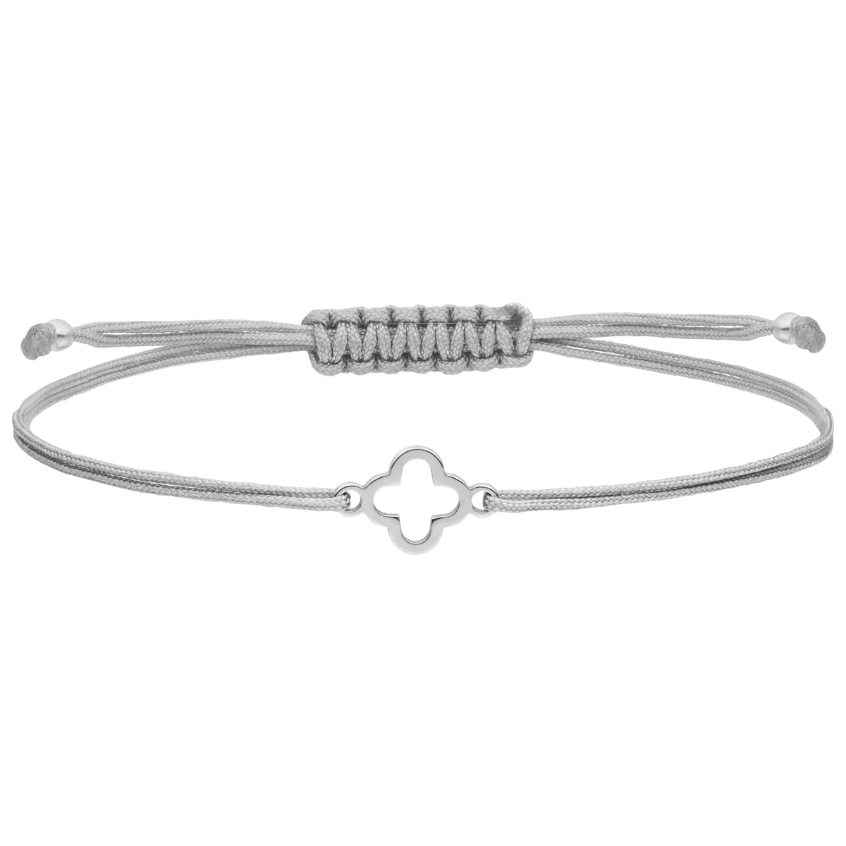 Textilarmband Blumen Symbol 925 Silber