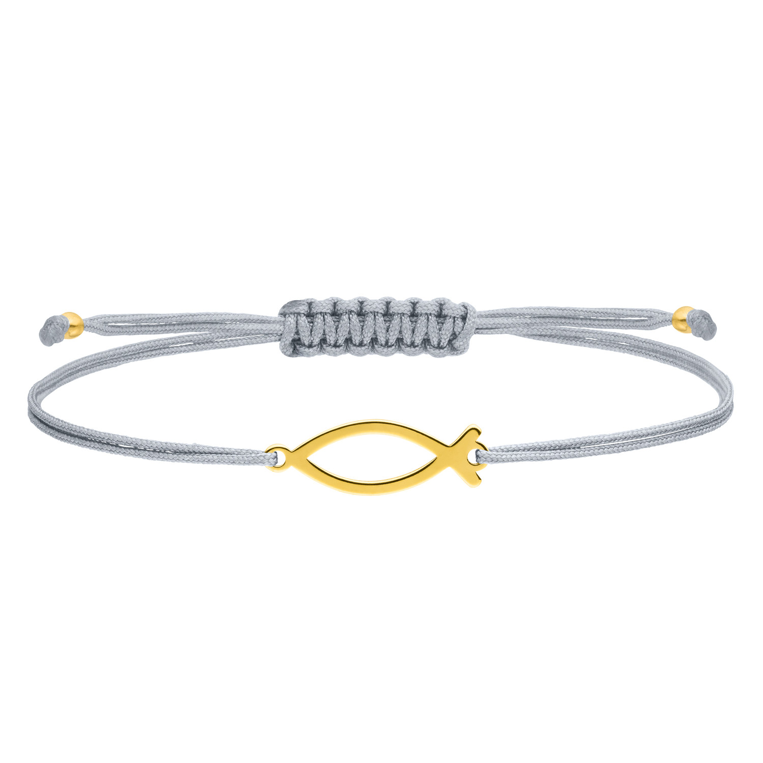 Armband ICHTHYS Fisch-Symbol 925 Silber vergoldet | Schmuck Geschenk Kommunion Firmung