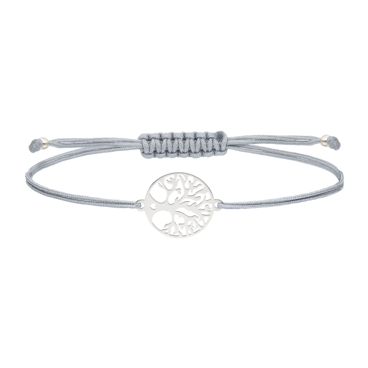 Baum des Lebens Armband 925 Silber und Dunkelgrau
