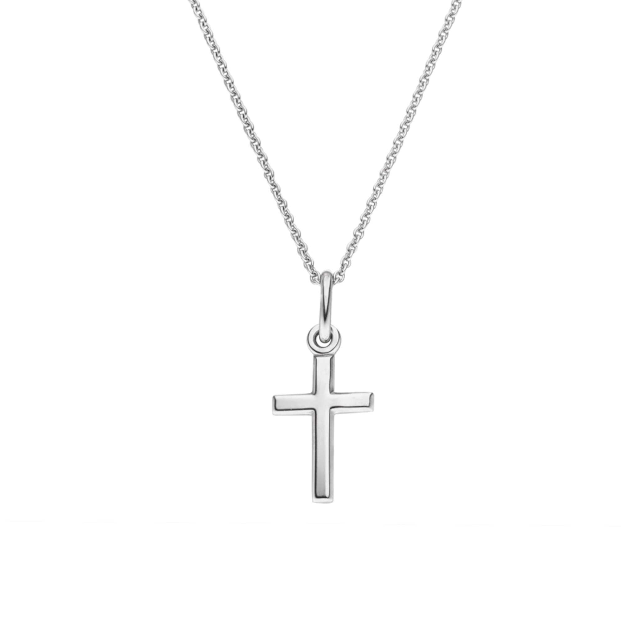 Halskette Kreuz Anhänger 925 Silber 15 mm