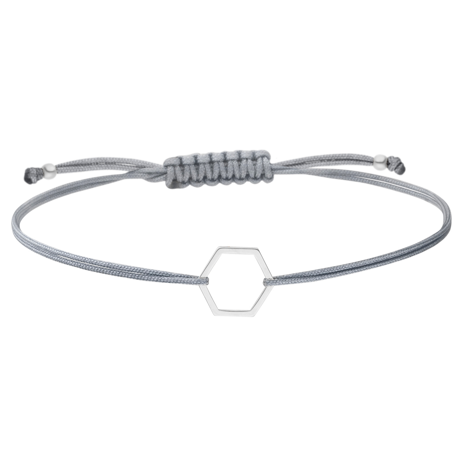Armband Hexagon 925 Silber - minimalistischer Schmuck Sechseck