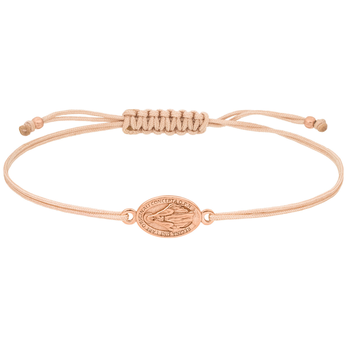 Armband Madonna 925 Silber rosevergoldet und Nude - Individualisierbare Geschenkidee Damen