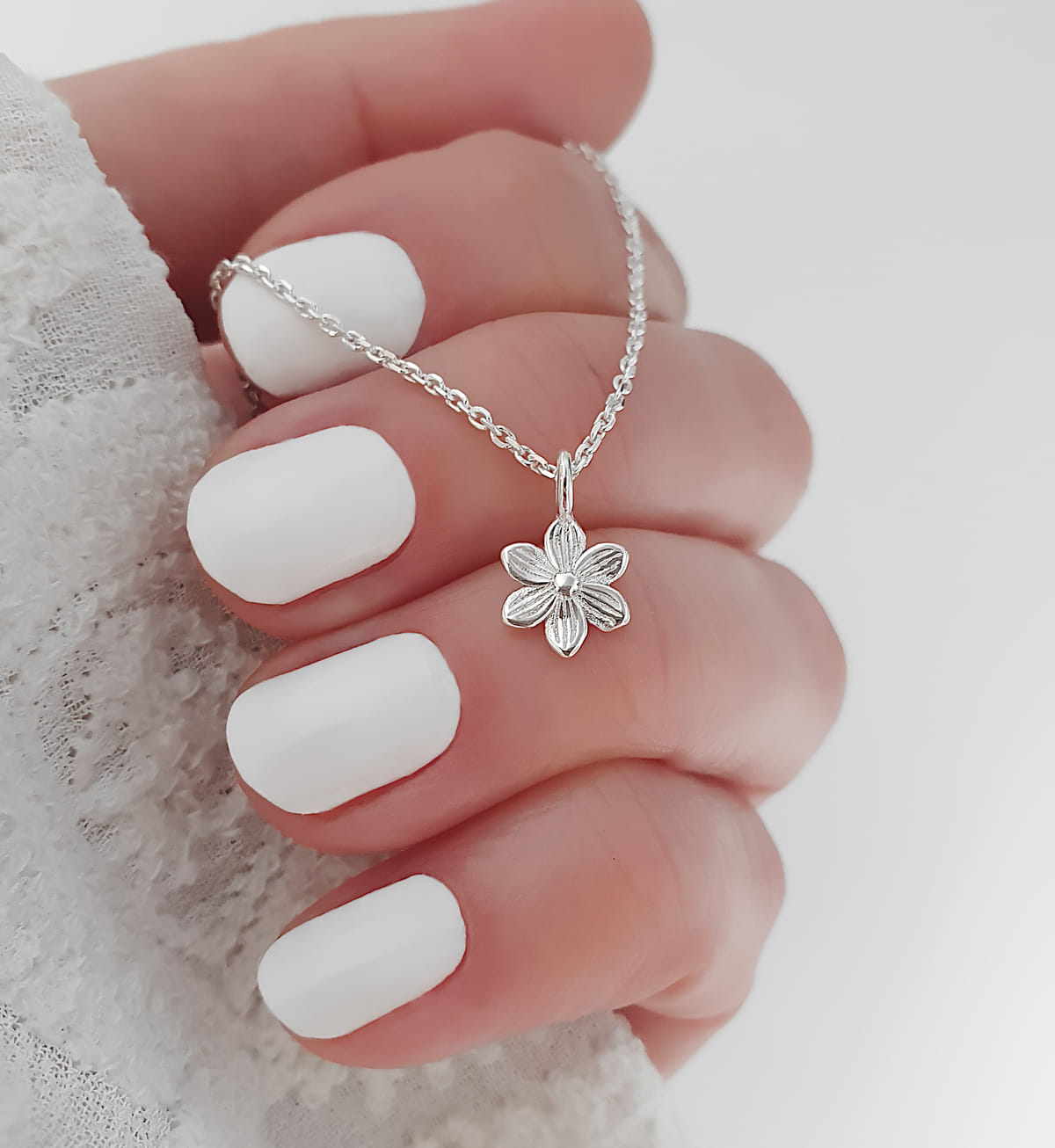 Kette Blüte minimalistisch - 925 Silber