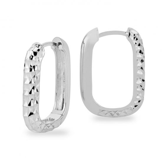 Diamantierte Klappcreolen 925 Silber